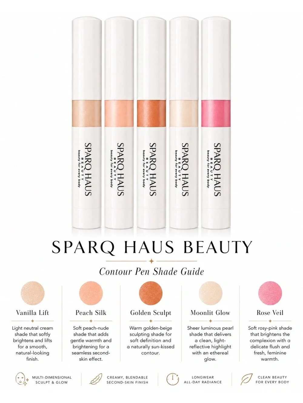 Sparq Haus Beauty Contour Pen in Golden Sculpt - Warm Golden-Beige Shade